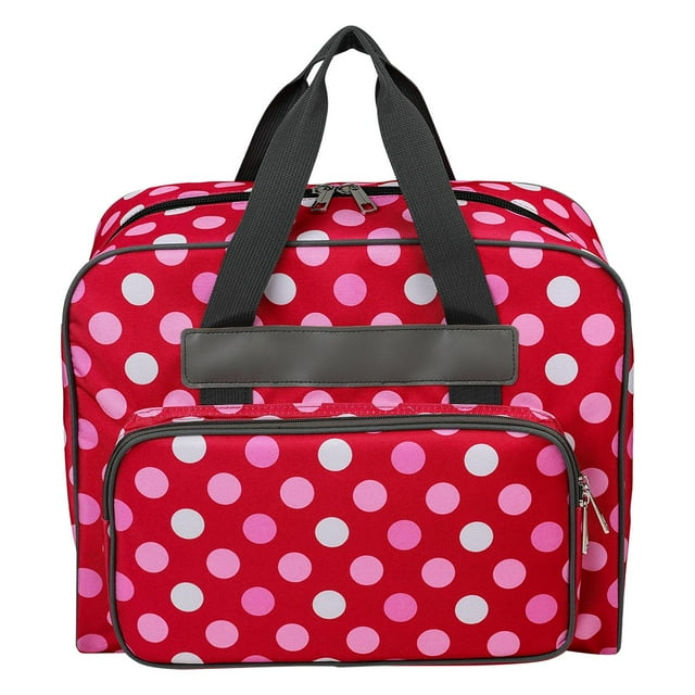 GUOOL Étui de Transport pour Machine à Coudre avec Poignée Sac d'Organisation Portable Rouge