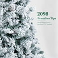 thumbnail image 7 of Jostyle 9ft Pre-lit Snow Flocked Artificial Christmas Tree with Pinecones Hinged PVC Branches, 550 Clear Lights, Metal Stand Realistic Full Shape for Home, Office, Holiday Decoration, 7 of 7
