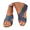 thumbnail image 3 of Women's Wide Width Platform Wedges Spring Summer Casual Dressy Sandals 2025, 3 of 9