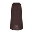 thumbnail image 5 of Maoxin Womens Skirts Women's High Waisted Elastic Pleated Split Skirt ,Brown,S, 5 of 6