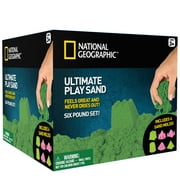 National Geographic Play Sand - 6 lbs of Sand with Castle Molds (Green)