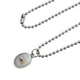 thumbnail image 2 of Snail Trail Slow Down Antiqued Oval Charm Pendant with Chain, 2 of 4