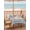 LightBlue Beige, variant on Outdoor Tablecloth with Umbrella Hole and Zipper, Watercolor Easter Rectangle Table Cloth 60x102 Inch Waterproof Tablecloth, Spring Rabbits Truck Eggs Flowers Blue Beige Picnic Table Cover for Patio