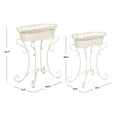 thumbnail image 6 of SAFAVIEH Hendrick Solid Outdoor Patio Planters, Pearl White, Set of 2, 6 of 8