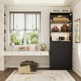 thumbnail image 5 of Homieasy 21.3 Inch Freestanding Closet System with 4 Wood Drawers and 3 Shelves for Walk-in Closet, Bedroom, Black, 5 of 9
