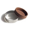 thumbnail image 4 of 10 piezas de moldes circulares para tartas de acero inoxidable con perforaciones para postres, tartas, quiche, mousse, moldes para hornear en la cocina, 4 of 6