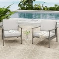 thumbnail image 2 of HAPPATIO Patio Sofa Aluminum Armchairs Set of 2, Outdoor Single Sofa with Thick Cushion and Rope Backrest,All-Weather for Outside, Porch, Deck, Garden, Grey, 2 of 6