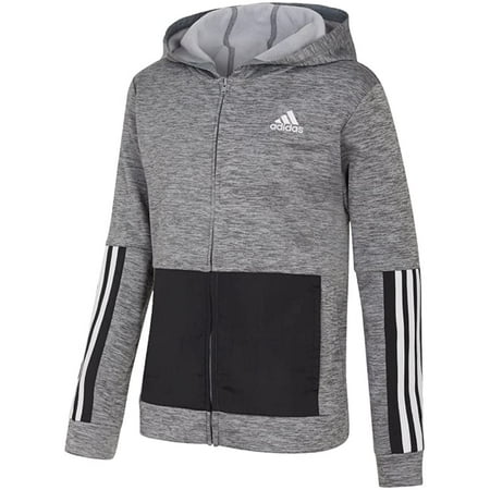 adidas Brand Love Fleece Hooded Jacket Kids AP5531 Size Medium New with tag