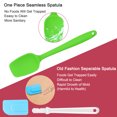 thumbnail image 3 of Kitchen Cooking Silicone Spatula Set Heat Resistant Turner Scraper Baking Utensils Green 4 Pieces, 3 of 7