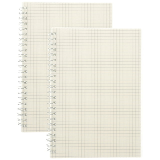 SHISUYAN 2 Pcs Cahiers à Spirale en Papier Graphique Mathématiques Ingénierie Journal à Grille Carnets Blocs-Notes