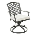 thumbnail image 5 of iPatio Modern 7-Piece Aluminum Dining Set: Durable, Comfortable, Weather-Resistant Outdoor Patio Furniture Set with 6 Cushioned Swivel Chairs and Rectangular Table, Cast Silver, 5 of 5