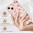 thumbnail image 2 of Allytech iPhone 13 Case Clear, Flower Series Flexible TPU Silicone Clear Back Cover Shockproof Drop Protection Anti-yellow Scratch Resistant Case Cover for Apple iPhone 13, Pink Flower, 2 of 5