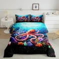 thumbnail image 2 of Ensemble de Douillette Octopus Grand Ensemble de Literie Tentacules Rouges, Ensemble de Couette en Duvet Tropical Côtier Océan Reptile, Déco de Chambre Animal Marin Nautique, 2 of 6