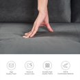 thumbnail image 3 of TOYTEXX Mid Century Modern Velvet Sofa, 3-Seater Sofa for Home & Office, with 2 Pillows, Dark Grey, 3 of 7