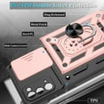 thumbnail image 6 of Compatible with Samsung Galaxy Note 20 5G Case,Samsung Note 20 Case with Screen Protector with Slide Camera Cover, 360°Rotation Ring Kickstand [Military Grade] Case for Galaxy Note 20, Rose Gold, 6 of 15