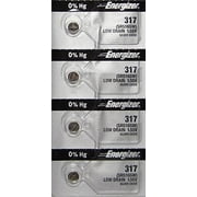 4 Energizer 317 Silver Oxide Watch 0%Hg Mercury Free Batteries SR516SW SR62