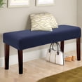 thumbnail image 6 of Stretch Jacquard Dining Bench Cover - Anti-Dust Removable Bench Slipcover - Style 2, 6 of 7