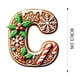thumbnail image 3 of Uuiauoio 26 Gingerbread Alphabet Ornaments, Letters Christmas Ornament, 26 Initial Candy Cane Letter Pendant with Berries Pattern, Xmas Hanging Alphabet Letters for Christmas Tree Craft(C), 3 of 5