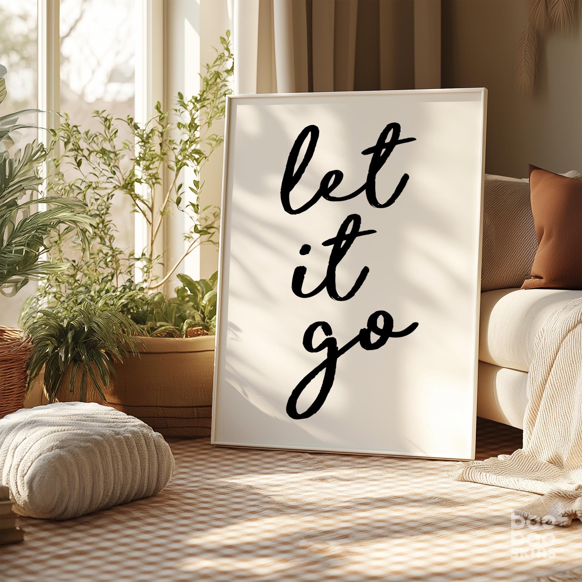 Let It Go Print Gift Mindfulness for Daughter Sister Girlfriend Friend Motivational Quote Poster Divorce Words Comfort Forgiveness Poster Only