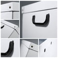 thumbnail image 5 of Lavatelli: Storage Box 2 Pack: Large - Leather Brown - Lid-Handles, Decorative Cardboard Organizer, Stack-Fold, Home-Clothes-Linen, 19.7 x 15.7 x 9.8", 5 of 9