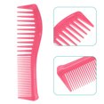 thumbnail image 3 of 2uds Pelo Peine Ancho Diente, Anti Estático, para Rizado Cabello, Oscuro Rosa, 3 of 7