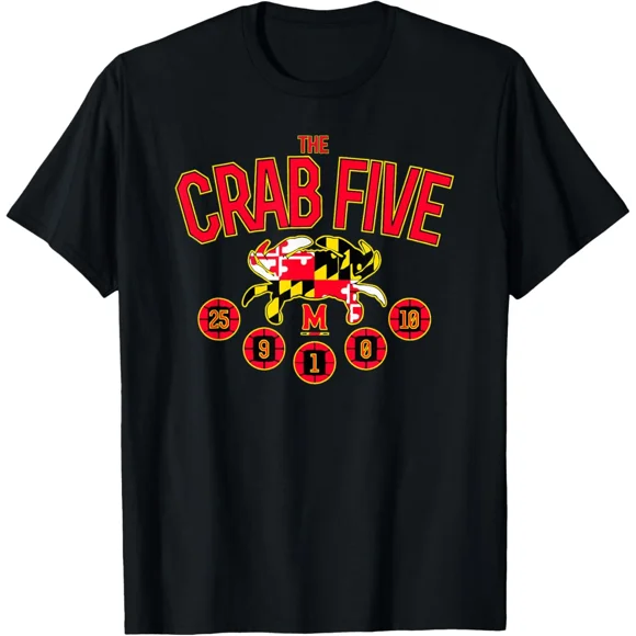 The Crab Five Crab Flag Maryland Pride State Design Unisex T-Shirt