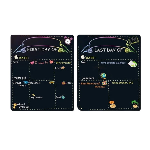 Merry Christmas Back To School/Graduation Message Board Reusable 2-in-1 First Day And Last Day Signs