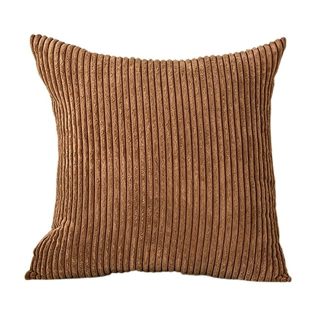 Funda de cojín de rayas verticales de color liso para hogar y hotel. Funda de cojín versátil sin relleno, adecuada para sofás, camas, sillas y decoración del hogar.