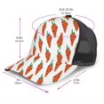 thumbnail image 2 of Lsque Carrot Printed Trucker Hat - Baseball Cap for Men Women - Breathable Mesh Side, Adjustable Fit - for Casual Wear, 2 of 7