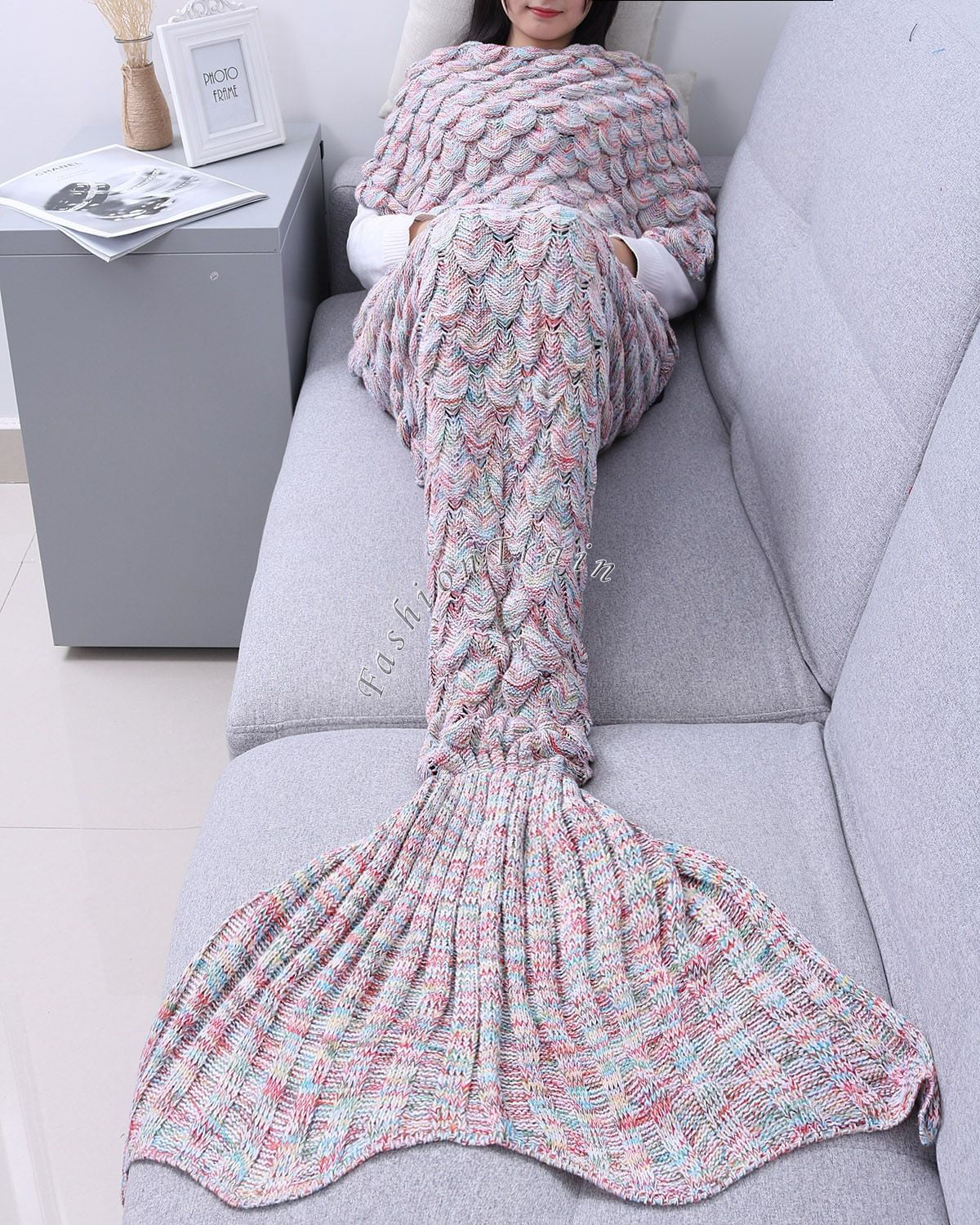 Mermaid Tail Style Sleeping Bag 170 x 60cm With Soft Carry Case 