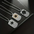 thumbnail image 4 of 3pcs/set Stainless Steel Military Tag Hollow Star Of David Dog Tag Pendant Necklace For Women Fashion Amulets Jewish Gifts, 4 of 6