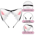 thumbnail image 3 of CuteStreet Furry Cat Ears Headband Handmade Faux Fur Cosplay Costume Party Hairband, 3 of 5