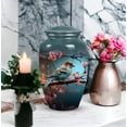 thumbnail image 4 of Pink Flower with Bird Urns For Human Ashes Adult Female & Male - Large Urns For Human Ashes Adult Women & Men - Decorative Cremation Urns - Memorial Funeral Urn (Size -10Inch), 4 of 5