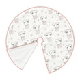 thumbnail image 2 of Daiia Heart Rabbit Drawing Merry Christmas Tree Skirt , Xmas Large Lace-up Tree Skirt, Santa Snowflakes Rustic Home Decorations New Year Party Farmhouse Decor-36", 2 of 7