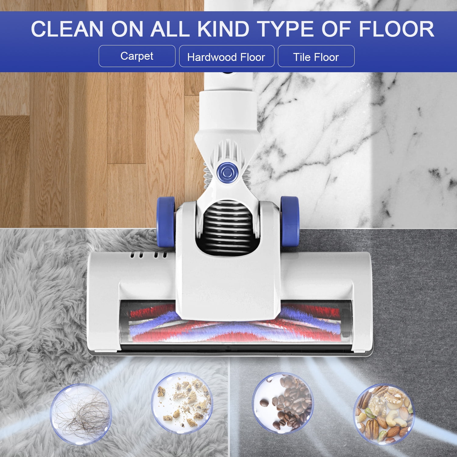 Buy APOSEN Cordless Vacuum Powerful But Quiet Lightweight Stick Vacuum