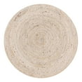 thumbnail image 3 of Unique Loom Braided Jute Collection Area Rug - Dhaka (3' 3" Round White), 3 of 7