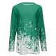thumbnail image 2 of Camisetas de mujer Estampado floral Manga larga Otoño Loose Fit Pullover Blusa Túnica para el trabajo, 2 of 5
