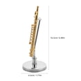 thumbnail image 3 of Musical Instruments Model Instrument Ornament Miniature Flute With Stand And Case Instrument Model Musical Ornaments For Christmas Birthday Present Music Lovers Creative Present Golden, 3 of 4