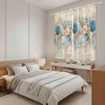 thumbnail image 3 of Beach Coastal Beige Kitchen Curtains 63 Inch Length, Nautical Shell Starfish Coral Summer Tiers Curtains for Living Room Berdoom Bathroom, Light Filtering Drapes Window Treatment 2 Panels 42"Wx63"L, 3 of 8