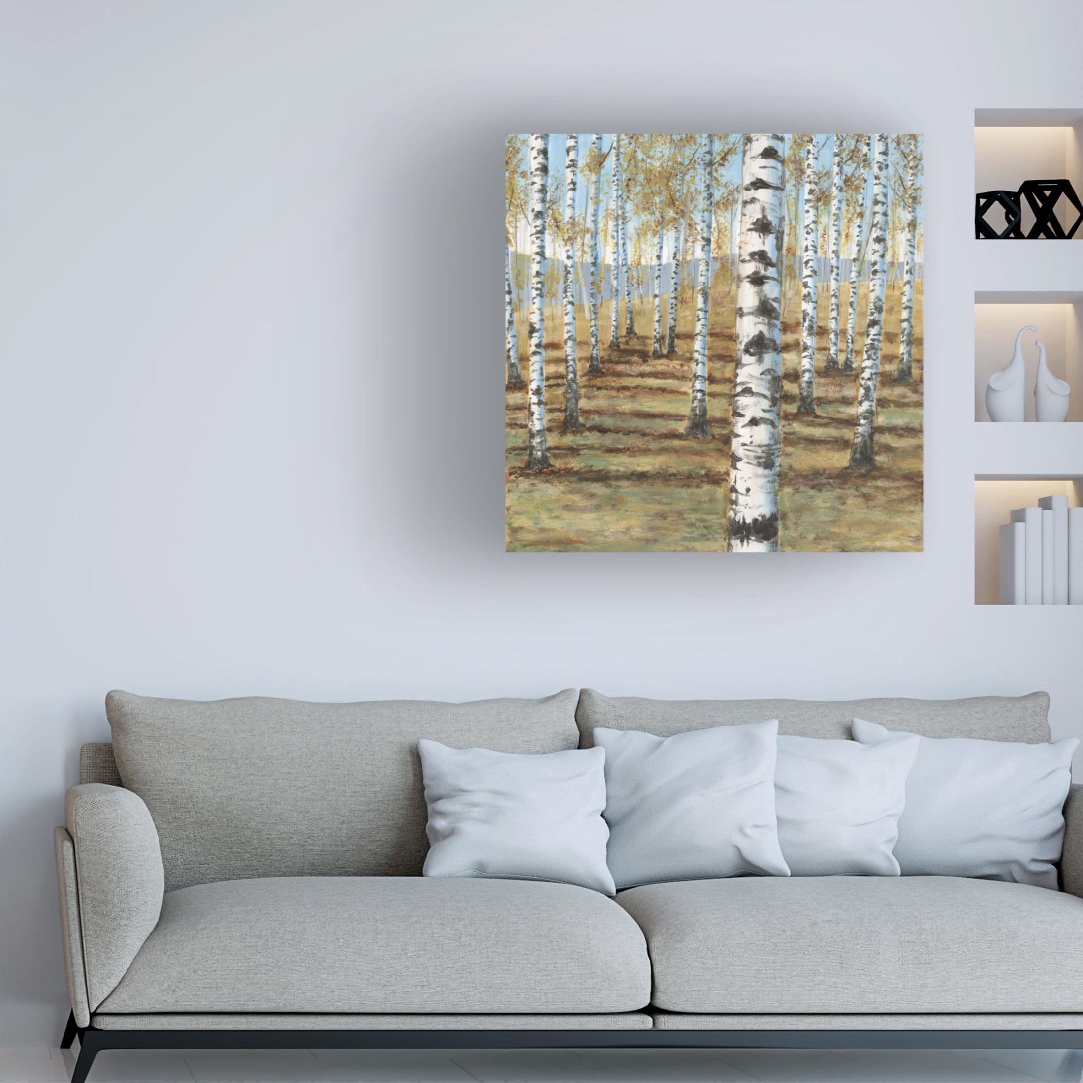 Trademark Fine Art Michael Willett  Birch Hillside I Canvas Wall Art