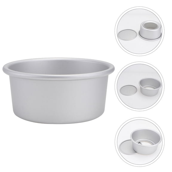 Supvox Cake Moulds Removable Bottom Baking Silver Anodized Aluminum 1Set