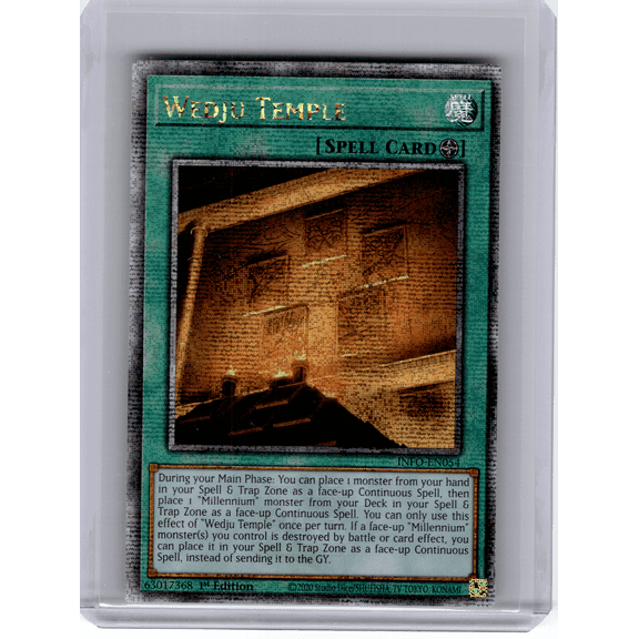 Collectible 2024 Yu-Gi-Oh! Infinite Forbidden Wedju Temple Quarter Century Secret Rare Foil 1st Ed #INFO-EN054