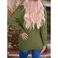 thumbnail image 4 of Suéter de Punto de Larga para Mujer, Otoño 2025, Cárdigan Abierto con Botones, Prenda Exterior Holgada Verde XL, 4 of 8