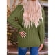 thumbnail image 4 of Suéter de Punto de Larga para Mujer, Otoño 2025, Cárdigan Abierto con Botones, Prenda Exterior Holgada Verde 5XL, 4 of 8