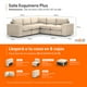 thumbnail image 2 of Sala Seccional Modular Esquinera Adapti 5 Plazas Reposabrazo Ancho Beige Ostra, 2 of 9