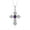 Amethyst, variant on Cross Necklace: Gemstone & Diamond Sterling Silver 925 Pendant - 7X5MM Birthstone - 18 Chain Garnet January Birthstone Womens Jewelry Silver Necklace For Women