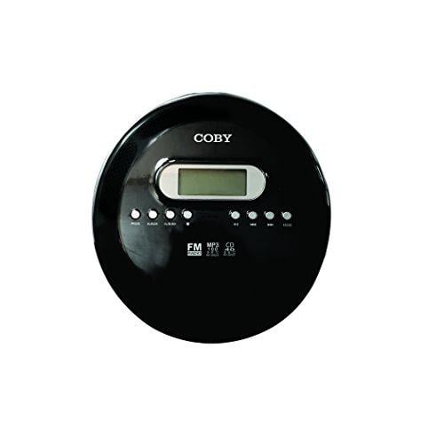 Coby Lecteur CD Portable avec Protection Anti-Saut et Radio FM, Comprend des Écouteurs Stéréo. Lecteur CD pour CD, CD-R, CD-RW et CD MP3. (Noir)