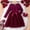 Wine, variant on Elegant Girls Dress for Everyday Wear Solid Rose Pattern Floral Design Suitable for Spring Summer Kids Fashion Dress