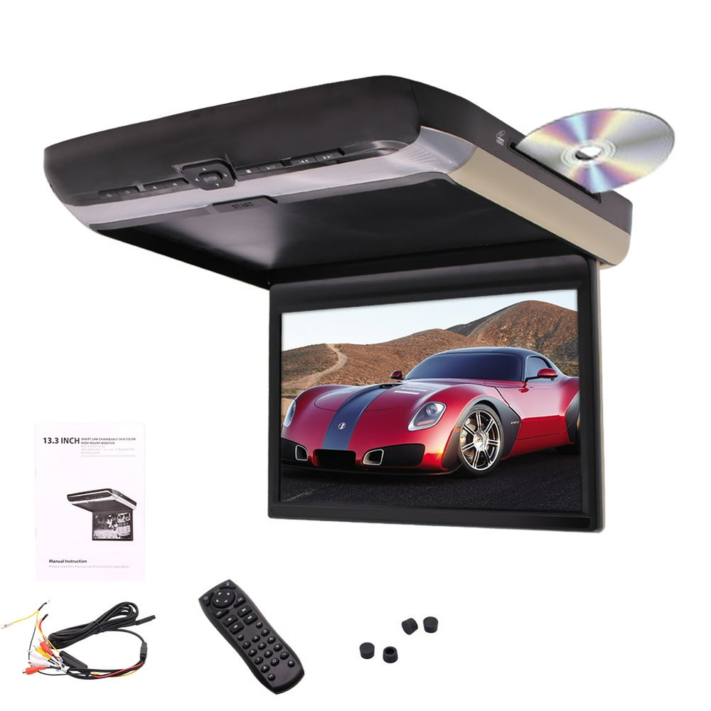 Car Overhead Monitor IPS Screen Display 13.3 inch LCD Vehicle Flip