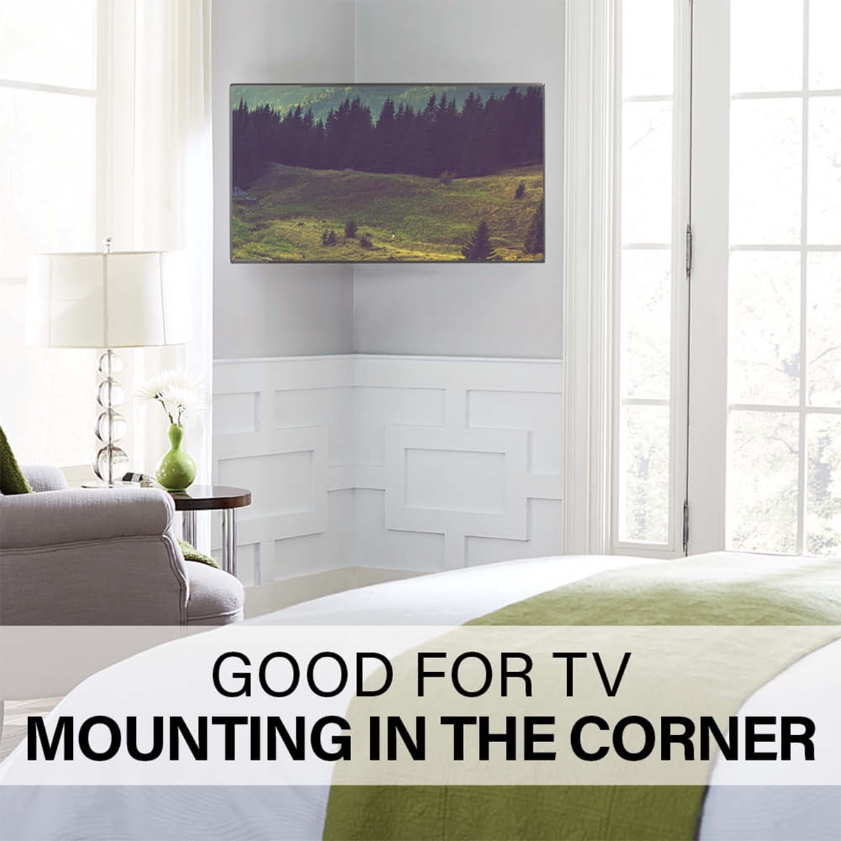 SANUS Height Adjustable Full Motion TV Wall Mount for 32” to 65” TVs